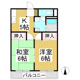 コーポラス桜井2【2階】の間取り