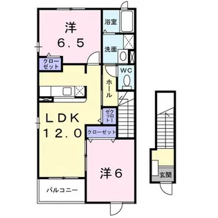 プリムローズ【2階】の間取り