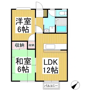 ハーベスト祢津【2階】の間取り