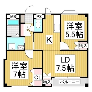パルメゾントモエ【2階】の間取り