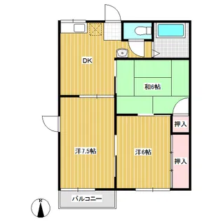 南町ハイツスワン【2階】の間取り