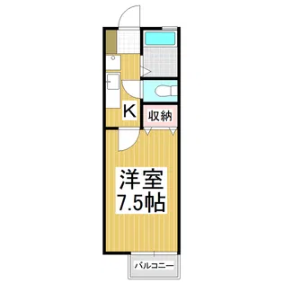 コーポ富士【1階】の間取り