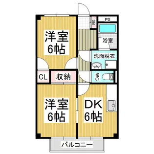 サープラスTWO梨花【2階】の間取り