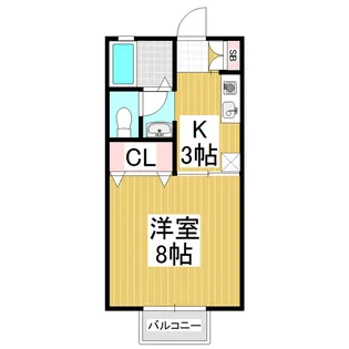 セジュールイワモトA【1階】の間取り
