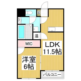 コンポート8M【103号室】の間取り