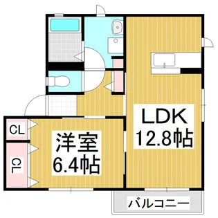 ディアス筑摩 A棟【1階】の間取り