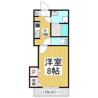 フレンドリーハイツ紺屋【105号室】の間取り