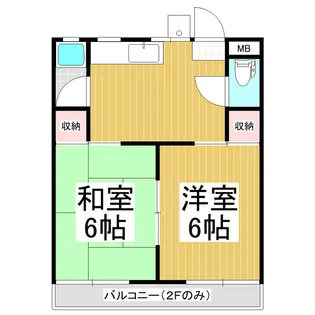 コーポ浅間【103号室】の間取り