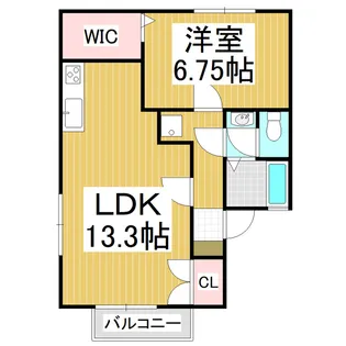 クレストファイブA棟【1階】の間取り