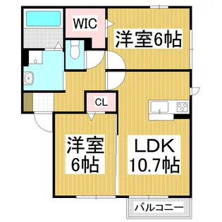 ジェルソミナW【1階】の間取り