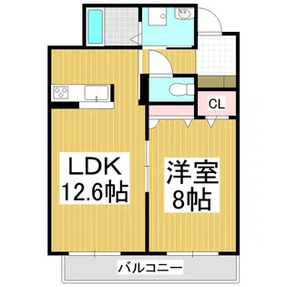 ルーエシャトー【1階】の間取り