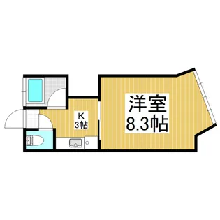 サンビューササヒラ【1階】の間取り