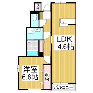 メルヴェイユー・レイメイ【1階】の間取り
