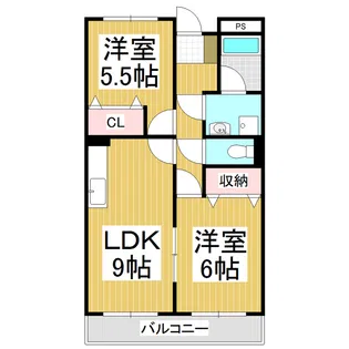 Limpiaグランドパーク早川【1階】の間取り
