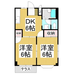 エンジェルハウスB【1階】の間取り