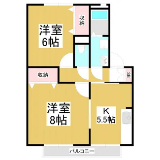 セジュールけやきB棟【2階】の間取り