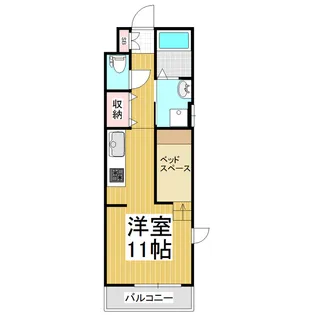 M’s ステージ蟻ヶ崎【2階】の間取り