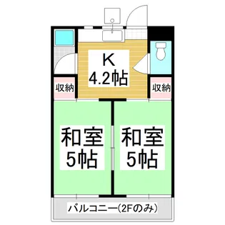 コーポ広丘【201号室】の間取り