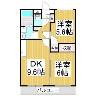 ハイツヒルトップ【2階】の間取り
