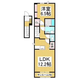 ボヌール メゾン【2階】の間取り