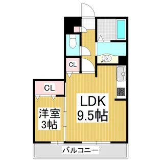 ティアラあづみ野【3階】の間取り