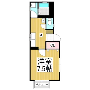ディアスツインズA棟【2階】の間取り