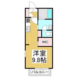 ディアス巾下B【2階】の間取り