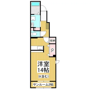 サンバティークA【1階】の間取り