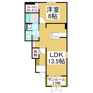 ソレイユⅠ【1階】の間取り
