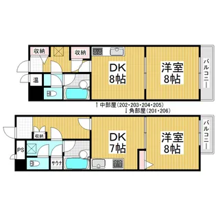 第2コーポかどや【2階】の間取り