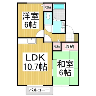 セジュール橘【2階】の間取り