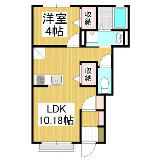 コンフォーティア信濃大町Ⅲ【1階】の間取り