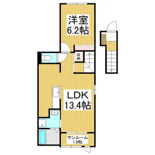 Lumtere東横【2階】の間取り