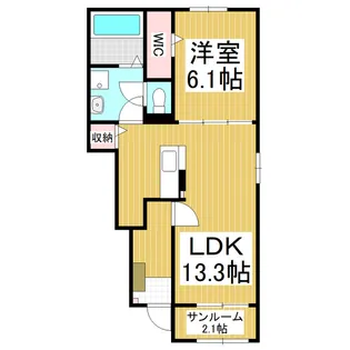 リブハピネス A【1階】の間取り