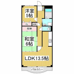 並柳ハイツ【105号室】の間取り
