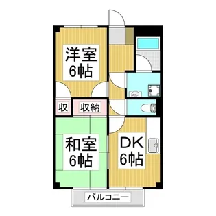 サープラスTWO梨花【1階】の間取り