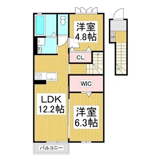 Grande広丘 C棟【2階】の間取り