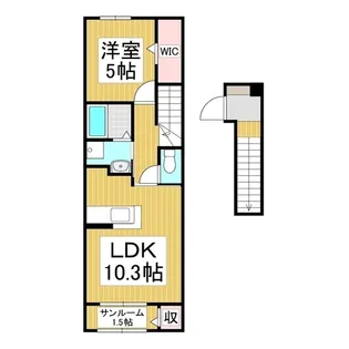 アルバーダ26B【2階】の間取り