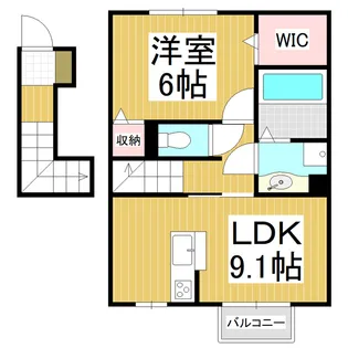 コンフォルタ野溝【2階】の間取り