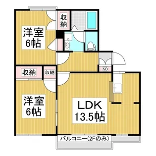 タウニーニューホワイト【1階】の間取り