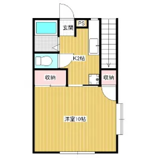 コーポユタカ B棟【1階】の間取り