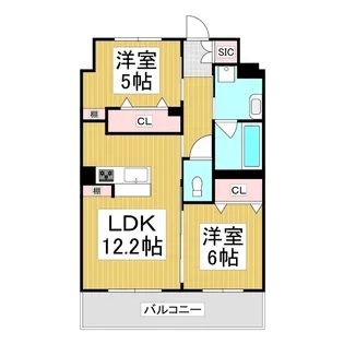 コンフォーティア広丘吉田Ⅲ A棟【4階】の間取り