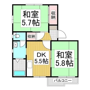 タウニー丸山 B棟【2階】の間取り