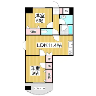グランビュー東和【3階】の間取り