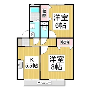 セジュールけやきB棟【2階】の間取り