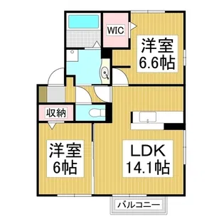 サンコジョウG棟【1階】の間取り