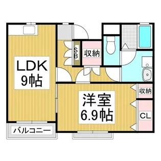 コーポハート【1階】の間取り