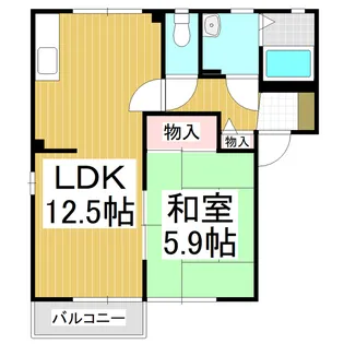 パーシモンズⅠ【2階】の間取り