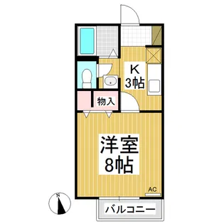 カントリー・コスモス【1階】の間取り