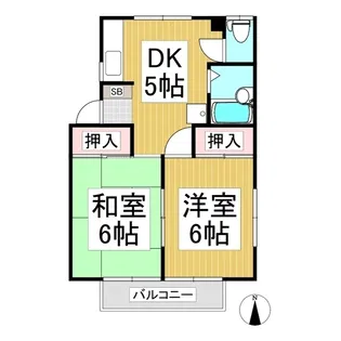 コーポラスサカイ【1階】の間取り